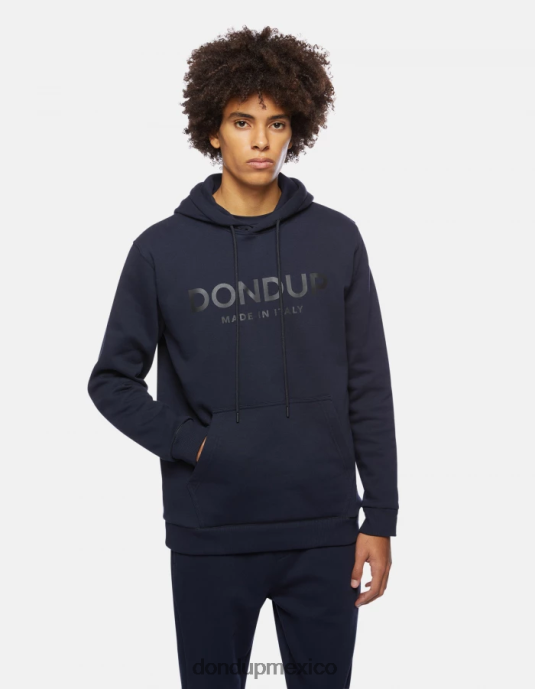 Azul marino DONDUP hombres sudadera con capucha y corte regular vestir D0VXD823