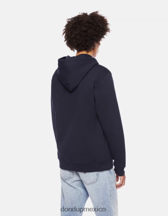 Azul marino DONDUP hombres sudadera con capucha y corte regular vestir D0VXD827
