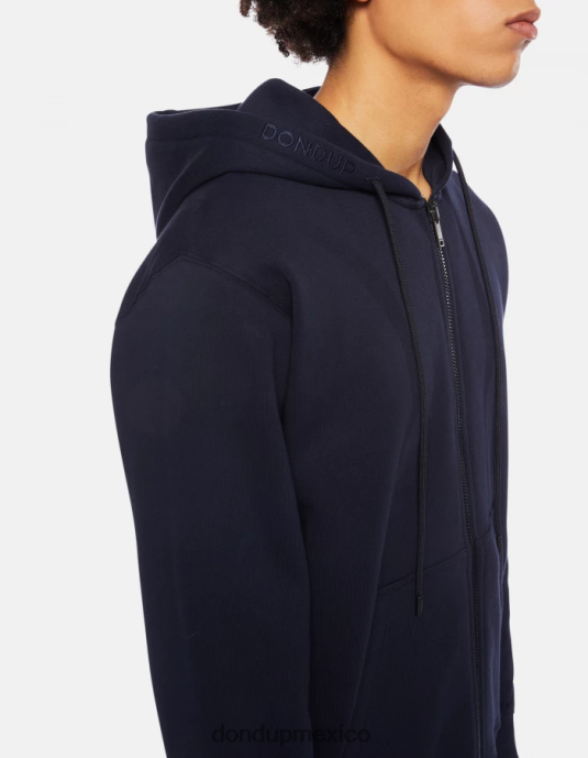Azul marino DONDUP hombres sudadera con capucha y corte regular vestir D0VXD827