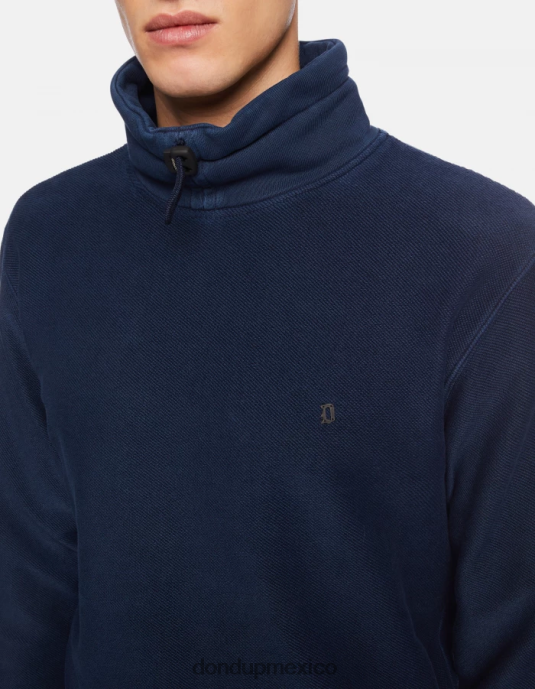 Azul marino DONDUP hombres sudadera regular fit con cuello alto vestir D0VXD825