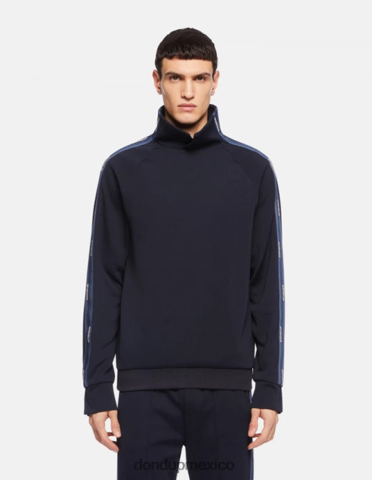 Azul marino DONDUP hombres sudadera regular fit con cuello alto vestir D0VXD834