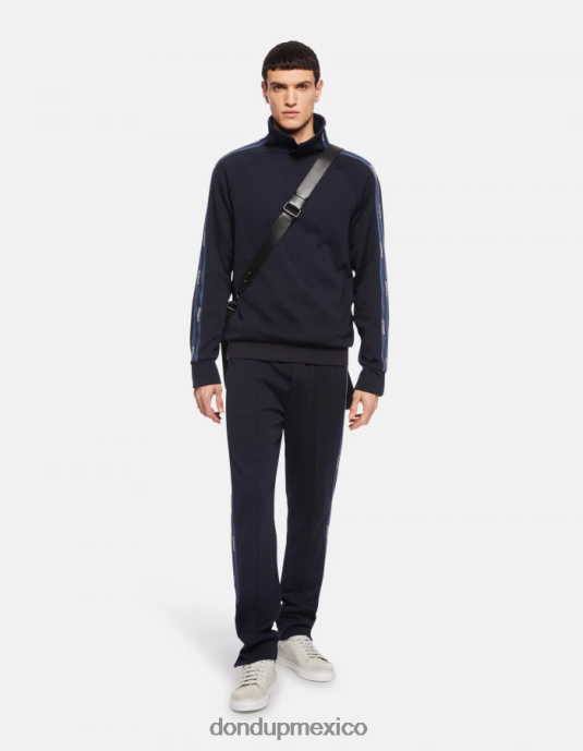 Azul marino DONDUP hombres sudadera regular fit con cuello alto vestir D0VXD834