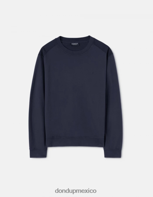 Azul marino DONDUP hombres sudadera regular fit con cuello redondo vestir D0VXD836