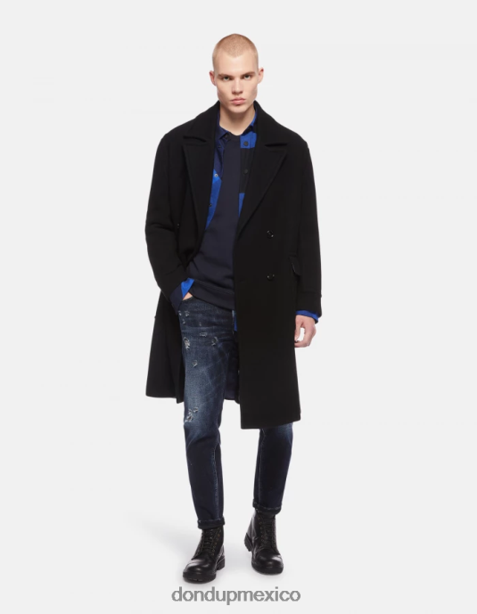 Azul marino DONDUP hombres sudadera regular fit con cuello redondo vestir D0VXD837