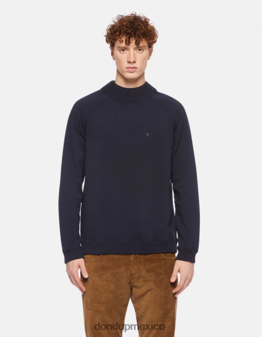 Azul marino DONDUP hombres sudadera regular fit con cuello redondo vestir D0VXD838