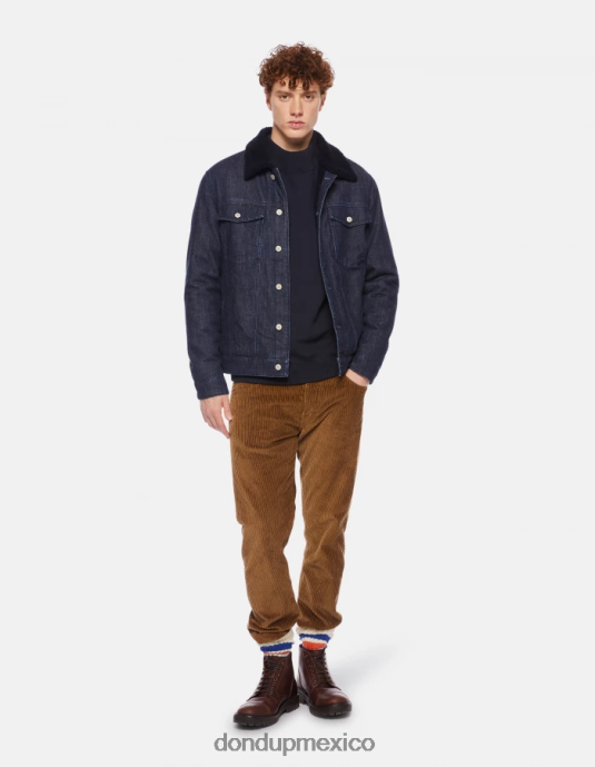 Azul marino DONDUP hombres sudadera regular fit con cuello redondo vestir D0VXD838