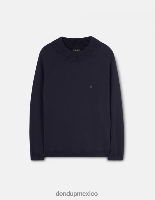 Azul marino DONDUP hombres sudadera regular fit con cuello redondo vestir D0VXD838