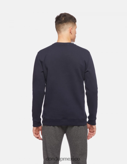 Azul marino DONDUP hombres sudadera regular fit con cuello redondo vestir D0VXD840