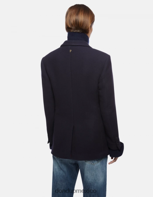 Azul marino DONDUP mujer blazer de tela con doble botonadura vestir D0VXD395