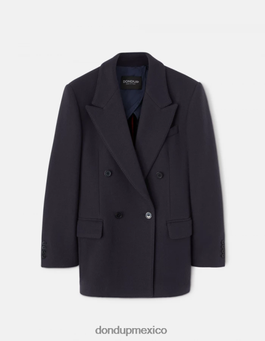 Azul marino DONDUP mujer blazer de tela con doble botonadura vestir D0VXD395
