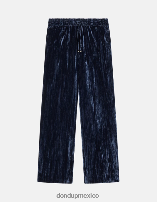 Azul marino DONDUP mujer joggers de terciopelo marisol vestir D0VXD148