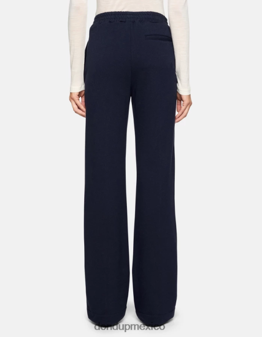 Azul marino DONDUP mujer pantalones anchos de lana vestir D0VXD189