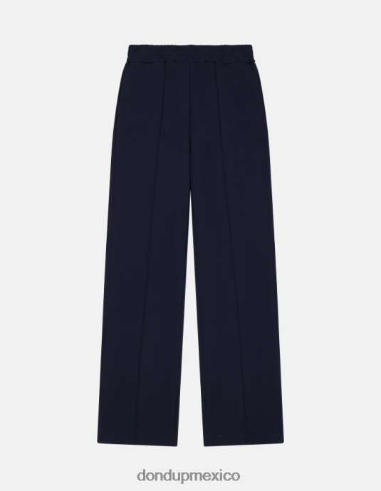 Azul marino DONDUP mujer pantalones anchos de lana vestir D0VXD189