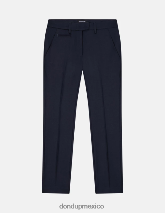 Azul marino DONDUP mujer pantalones de franela perfectos y ajustados vestir D0VXD229
