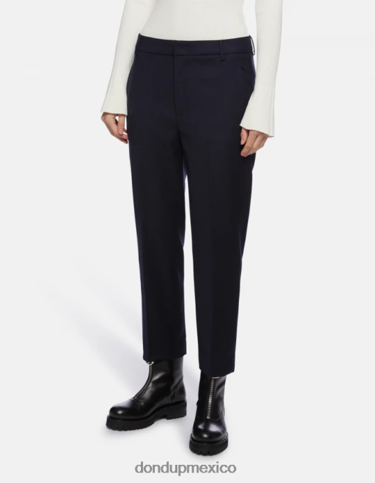 Azul marino DONDUP mujer pantalones holgados de franela nima vestir D0VXD222