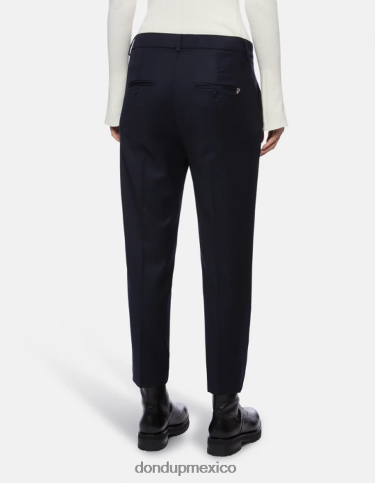 Azul marino DONDUP mujer pantalones holgados de franela nima vestir D0VXD222