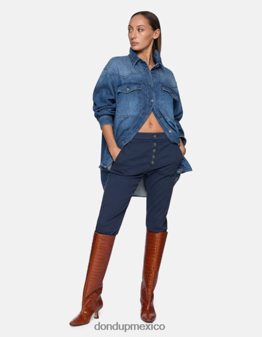Azul marino DONDUP mujer pantalones holgados de tricotina nima vestir D0VXD233