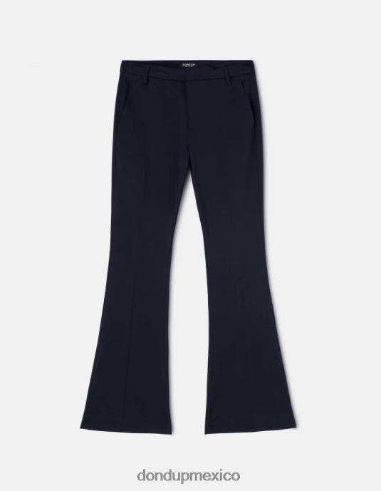 Azul marino DONDUP mujer pantalones lexi bootcut de algodón vestir D0VXD168