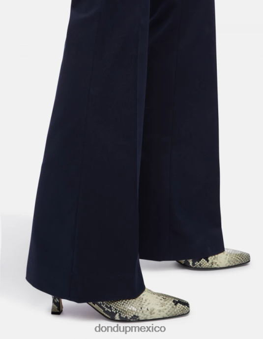 Azul marino DONDUP mujer pantalones lexi bootcut de algodón vestir D0VXD168