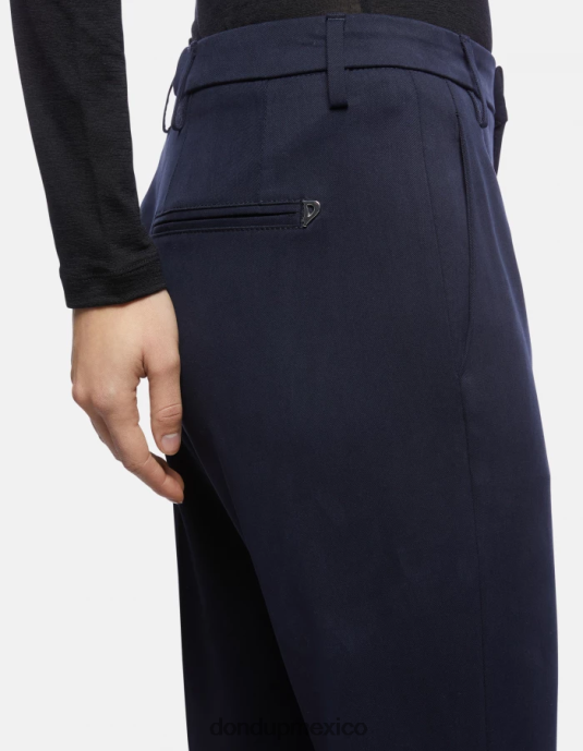 Azul marino DONDUP mujer pantalones lexi bootcut de algodón vestir D0VXD168