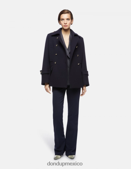 Azul marino DONDUP mujer pantalones lexi bootcut de algodón vestir D0VXD168