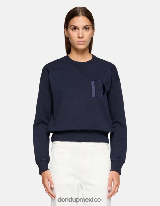 Azul marino DONDUP mujer sudadera regular fit con cuello redondo vestir D0VXD433