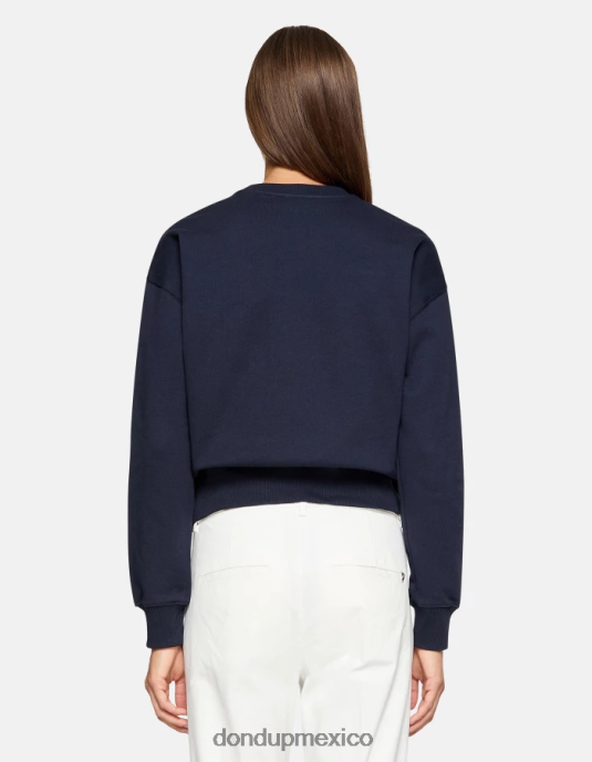 Azul marino DONDUP mujer sudadera regular fit con cuello redondo vestir D0VXD433