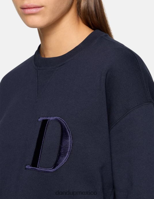 Azul marino DONDUP mujer sudadera regular fit con cuello redondo vestir D0VXD433