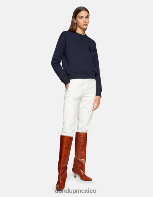 Azul marino DONDUP mujer sudadera regular fit con cuello redondo vestir D0VXD433