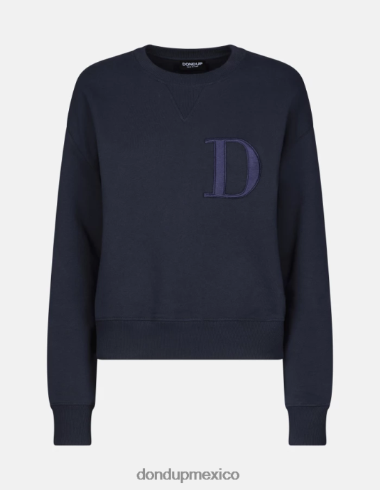 Azul marino DONDUP mujer sudadera regular fit con cuello redondo vestir D0VXD433