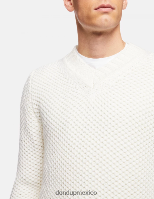 alabastro DONDUP hombres jersey de lana con cuello en V vestir D0VXD875