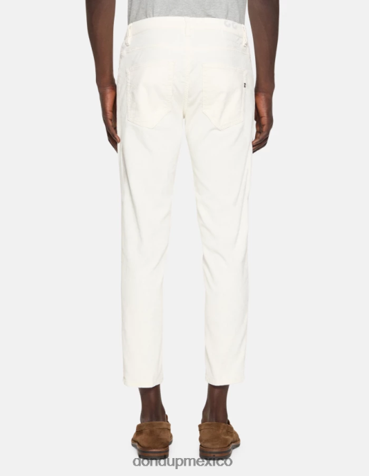 alabastro DONDUP hombres pantalones Brighton de terciopelo carrot-fit vestir D0VXD568