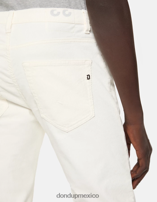 alabastro DONDUP hombres pantalones Brighton de terciopelo carrot-fit vestir D0VXD568