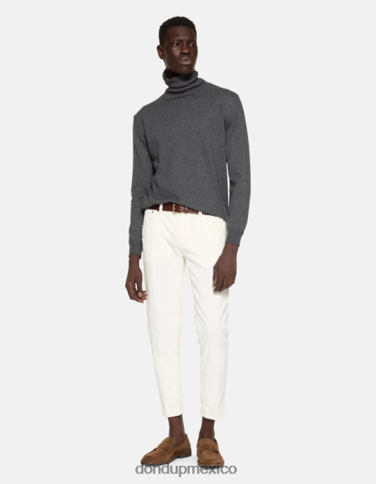 alabastro DONDUP hombres pantalones Brighton de terciopelo carrot-fit vestir D0VXD568