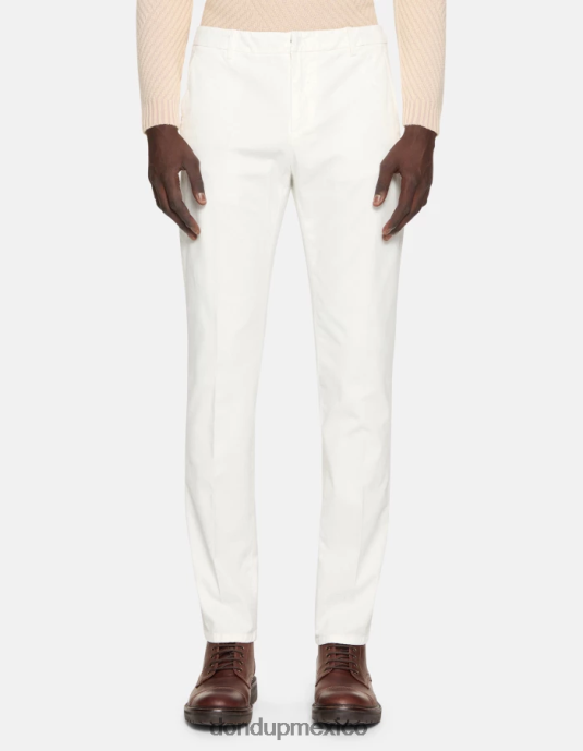 alabastro DONDUP hombres pantalones Spiritissimo de algodón regular fit vestir D0VXD756