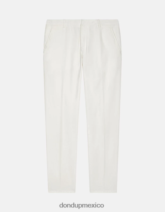 alabastro DONDUP hombres pantalones Spiritissimo de algodón regular fit vestir D0VXD756
