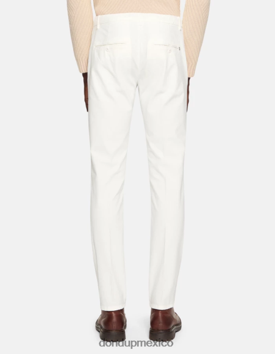 alabastro DONDUP hombres pantalones Spiritissimo de algodón regular fit vestir D0VXD756