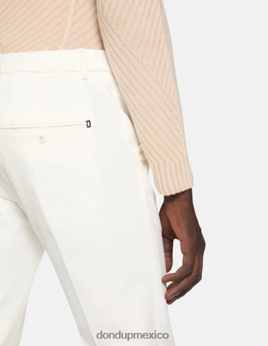 alabastro DONDUP hombres pantalones Spiritissimo de algodón regular fit vestir D0VXD756