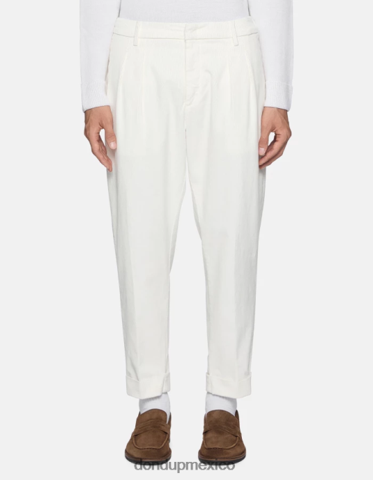 alabastro DONDUP hombres pantalones oscar carrot-fit de terciopelo vestir D0VXD735