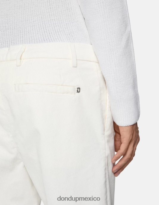 alabastro DONDUP hombres pantalones oscar carrot-fit de terciopelo vestir D0VXD735