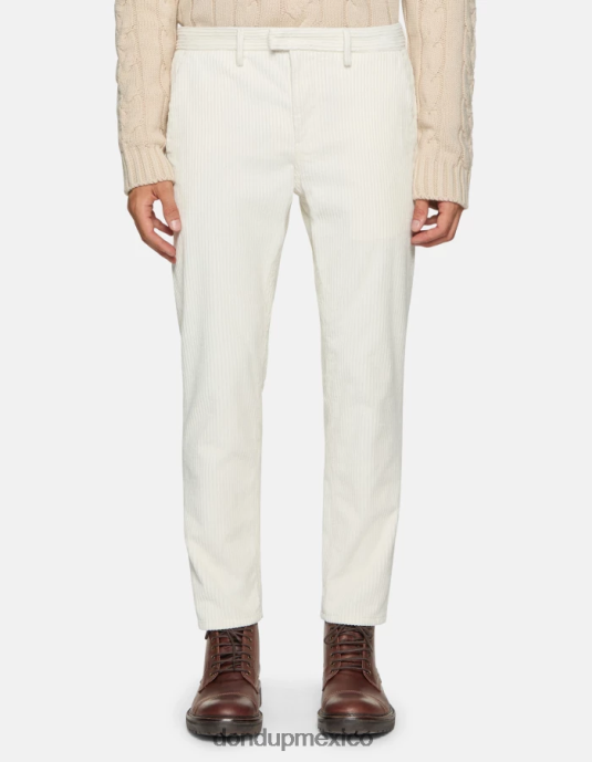 alabastro DONDUP hombres pantalones pablo regular fit de terciopelo vestir D0VXD726