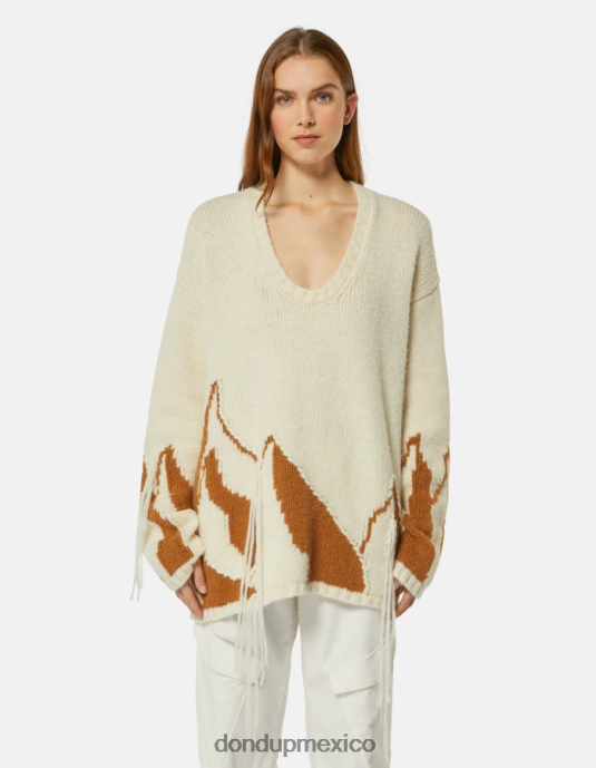alabastro DONDUP mujer jersey de lana de alpaca con cuello en V vestir D0VXD321