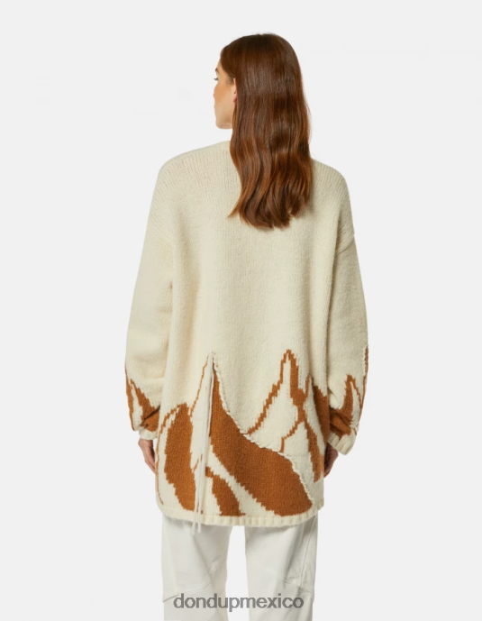 alabastro DONDUP mujer jersey de lana de alpaca con cuello en V vestir D0VXD321