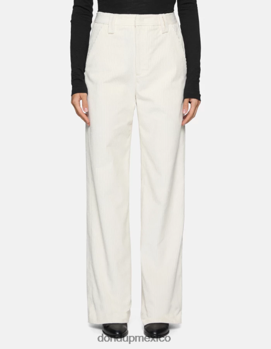 alabastro DONDUP mujer pantalones anchos de terciopelo joan vestir D0VXD133