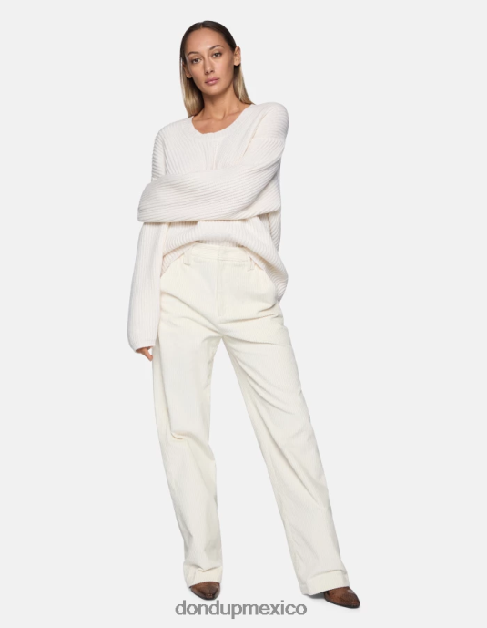 alabastro DONDUP mujer pantalones anchos de terciopelo joan vestir D0VXD133
