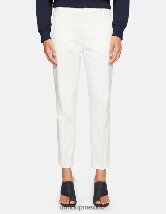 alabastro DONDUP mujer pantalones ariel carrot-fit de algodón de 27 pulgadas vestir D0VXD166