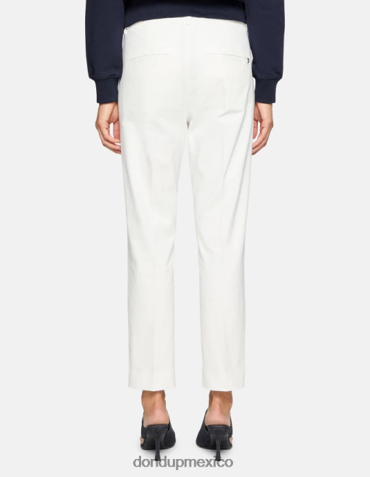 alabastro DONDUP mujer pantalones ariel carrot-fit de algodón de 27 pulgadas vestir D0VXD166