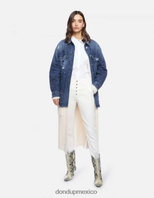 alabastro DONDUP mujer pantalones carmen slim de algodón vestir D0VXD207