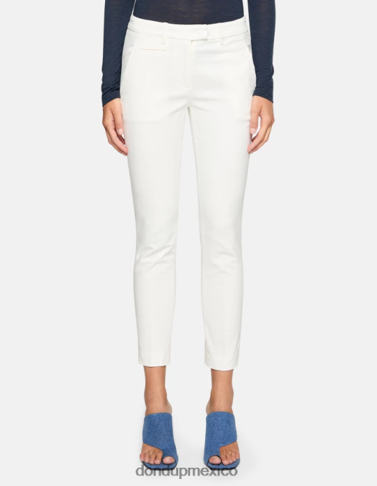alabastro DONDUP mujer pantalones de algodón perfectos y ajustados vestir D0VXD176