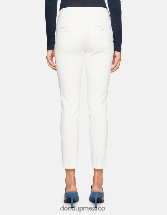 alabastro DONDUP mujer pantalones de algodón perfectos y ajustados vestir D0VXD176